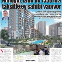 Nuhoğlu, İzmir'de 1350 lira taksitle ev sahibi yapıyor.